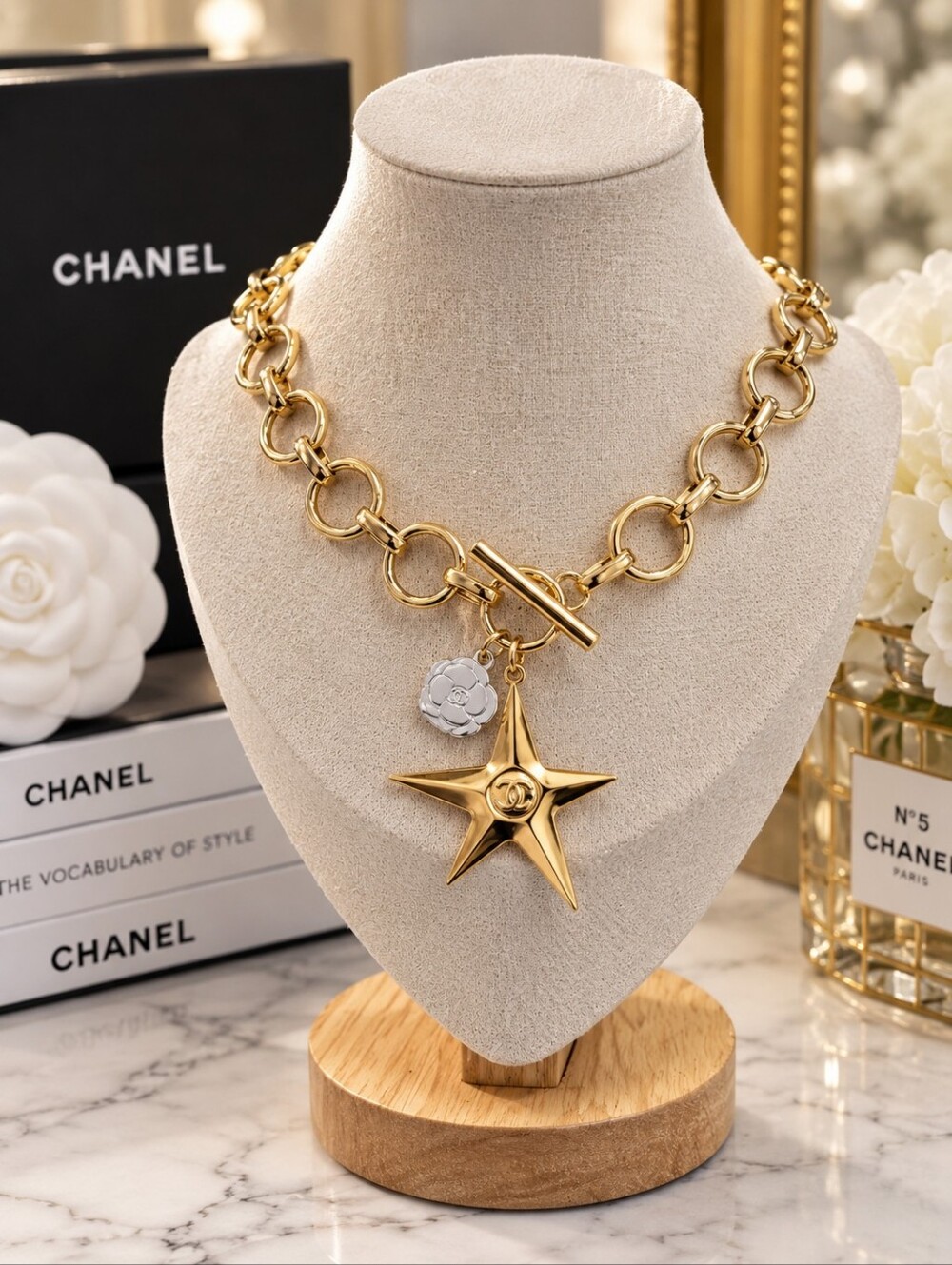 Chanel Beauty Holiday Charms Custom Statement Necklace OOAK
